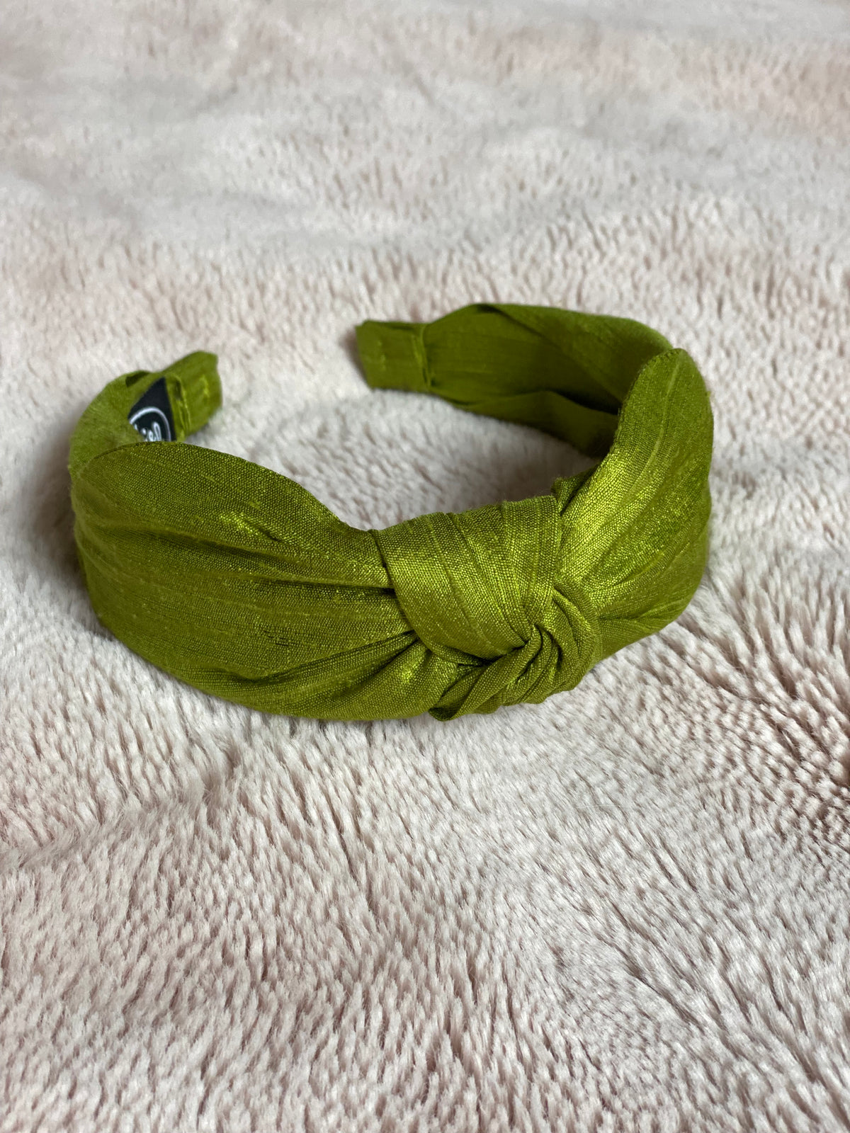Dupioni Silk Top Knot Headband - Cool Palette