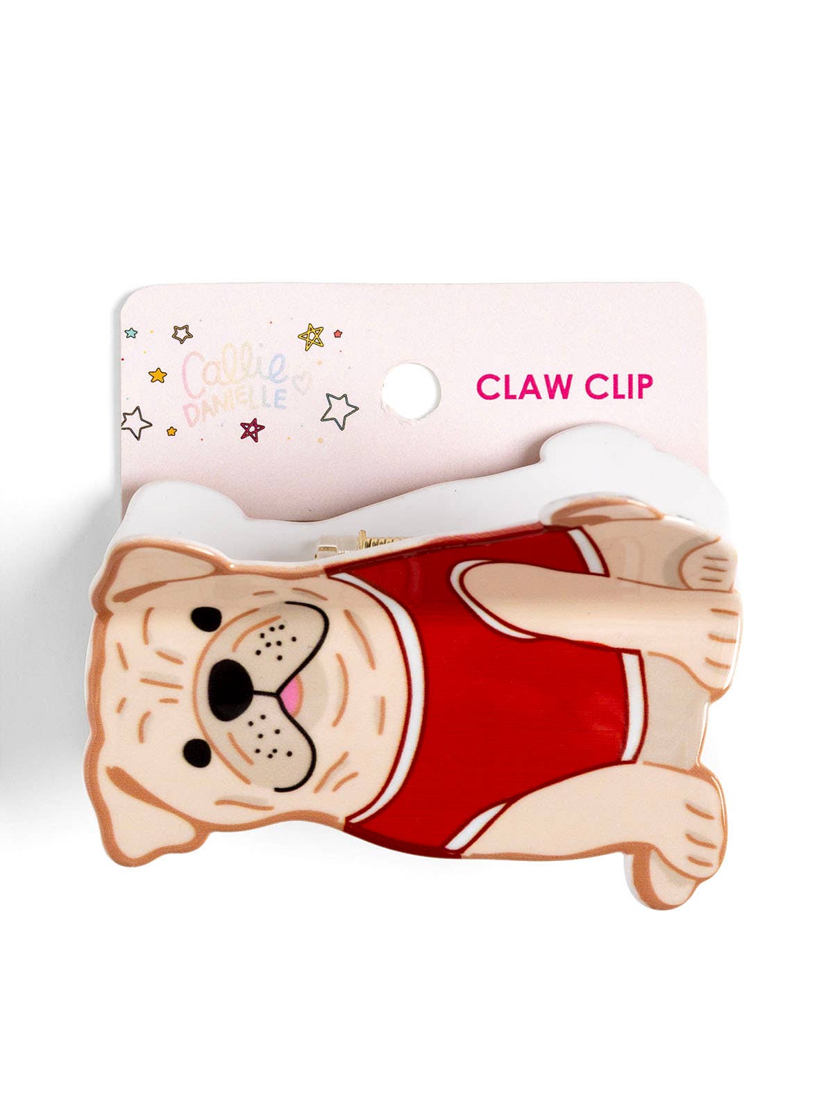 Bulldog Game Day Claw Clip