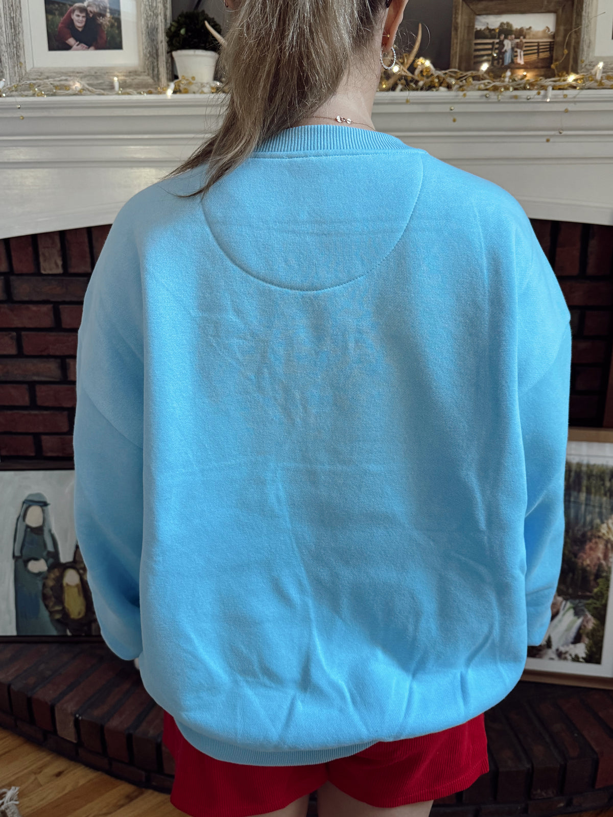 Light Blue/Red LULU MAC Sweatshirt