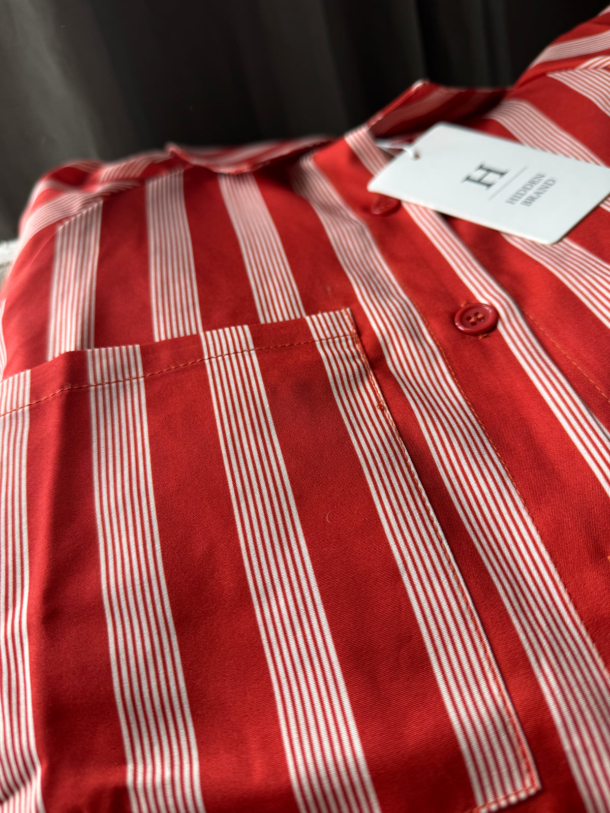 Striped Puff Tunic Blouse