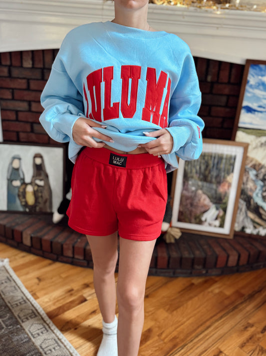 LULU MAC Waffle Shorts - Red