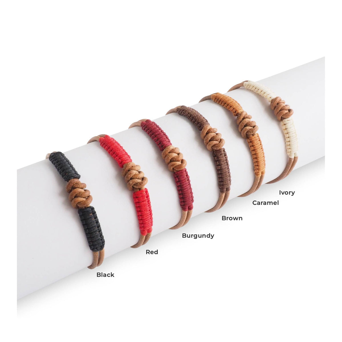 Men's Adjustable Leather Knot Bracelet
