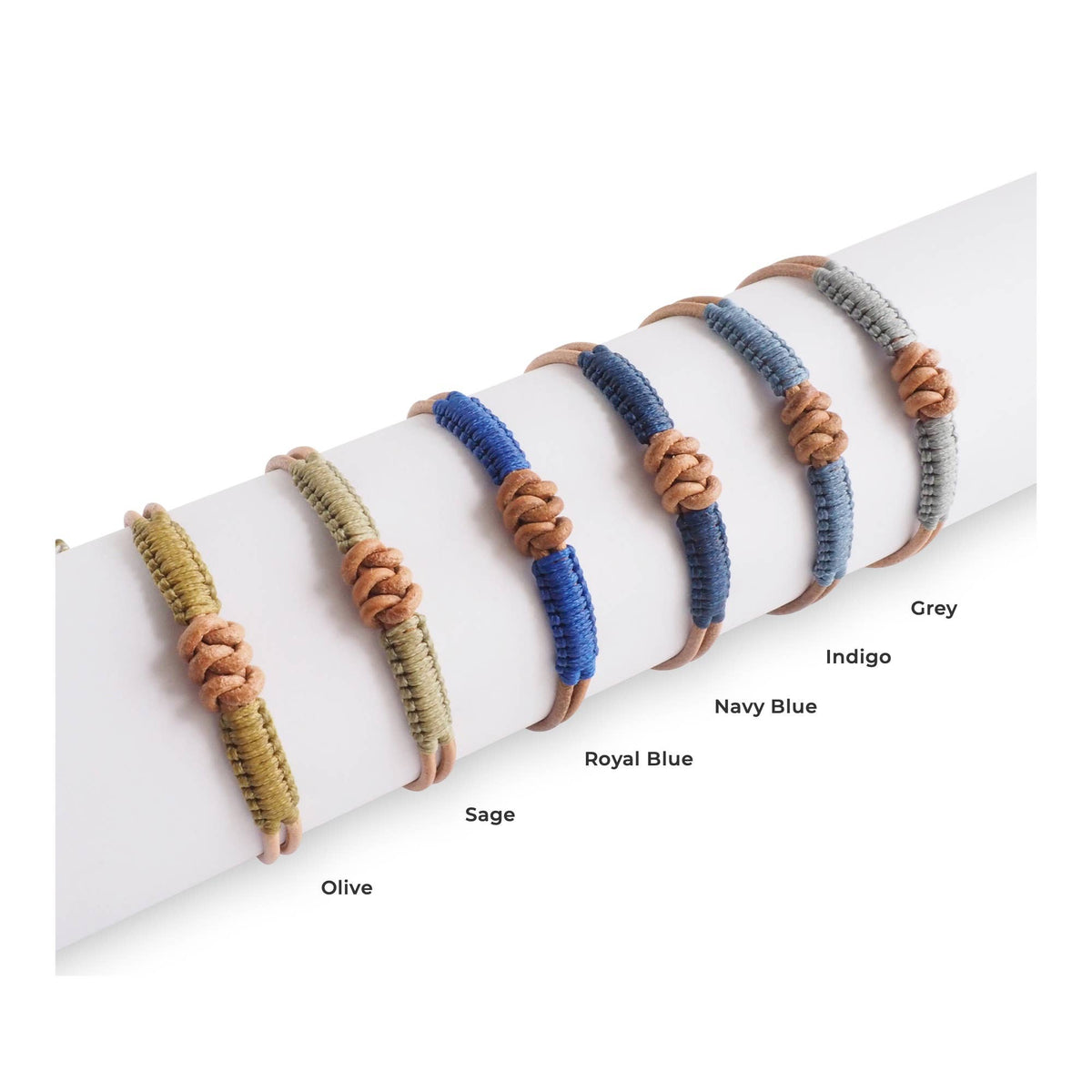 Men's Adjustable Leather Knot Bracelet