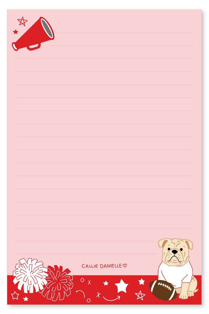 Bulldog Football Notepad