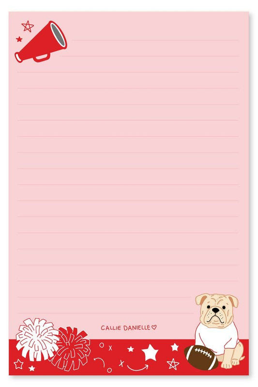 Bulldog Football Notepad
