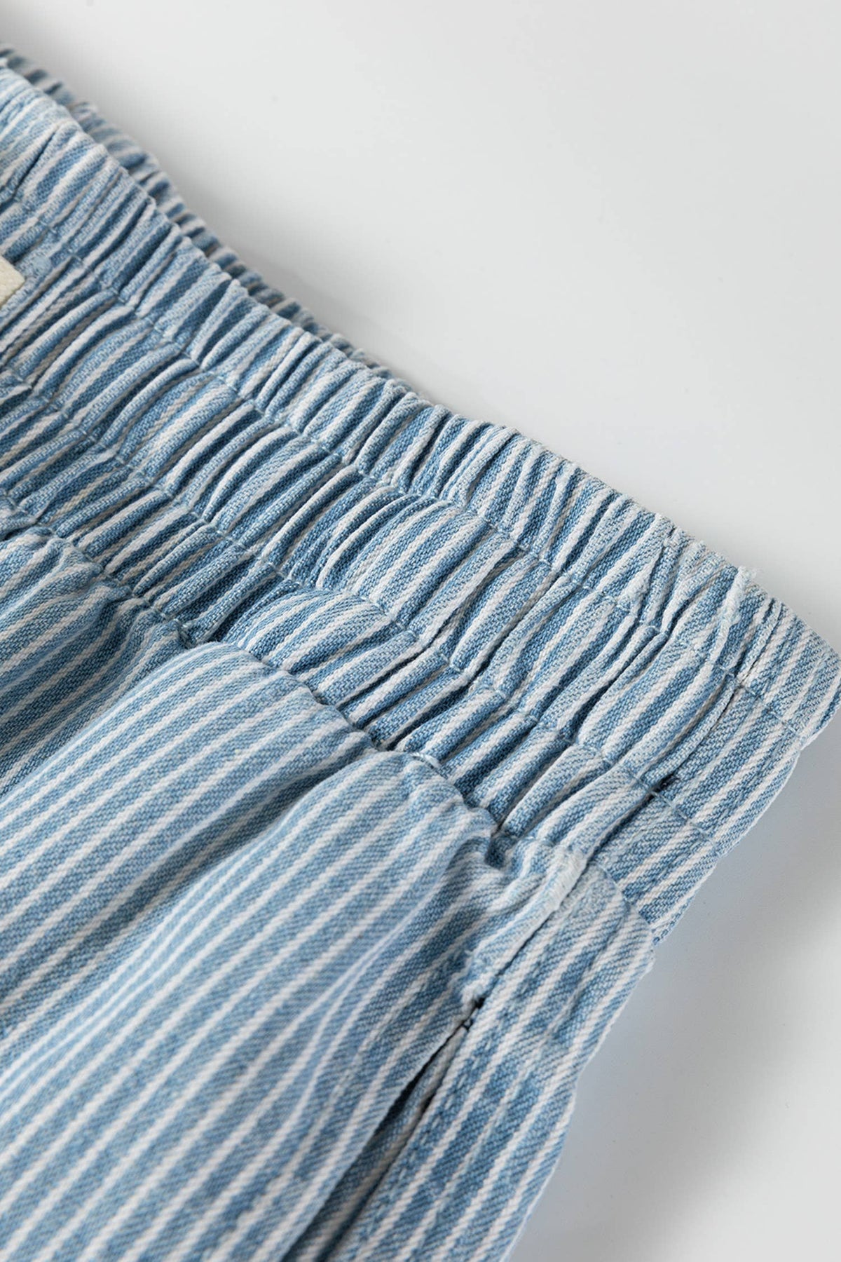 Denim Striped Shorts