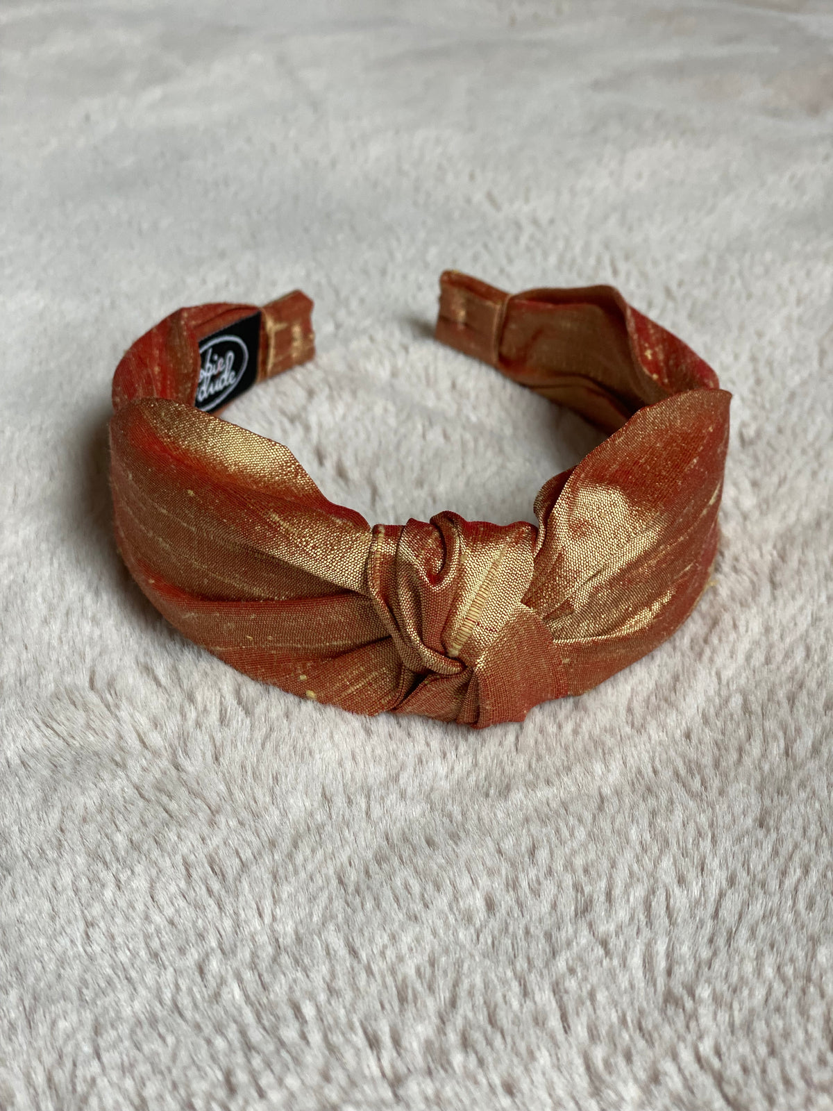 Dupioni Silk Top Knot Headband - Warm Palette