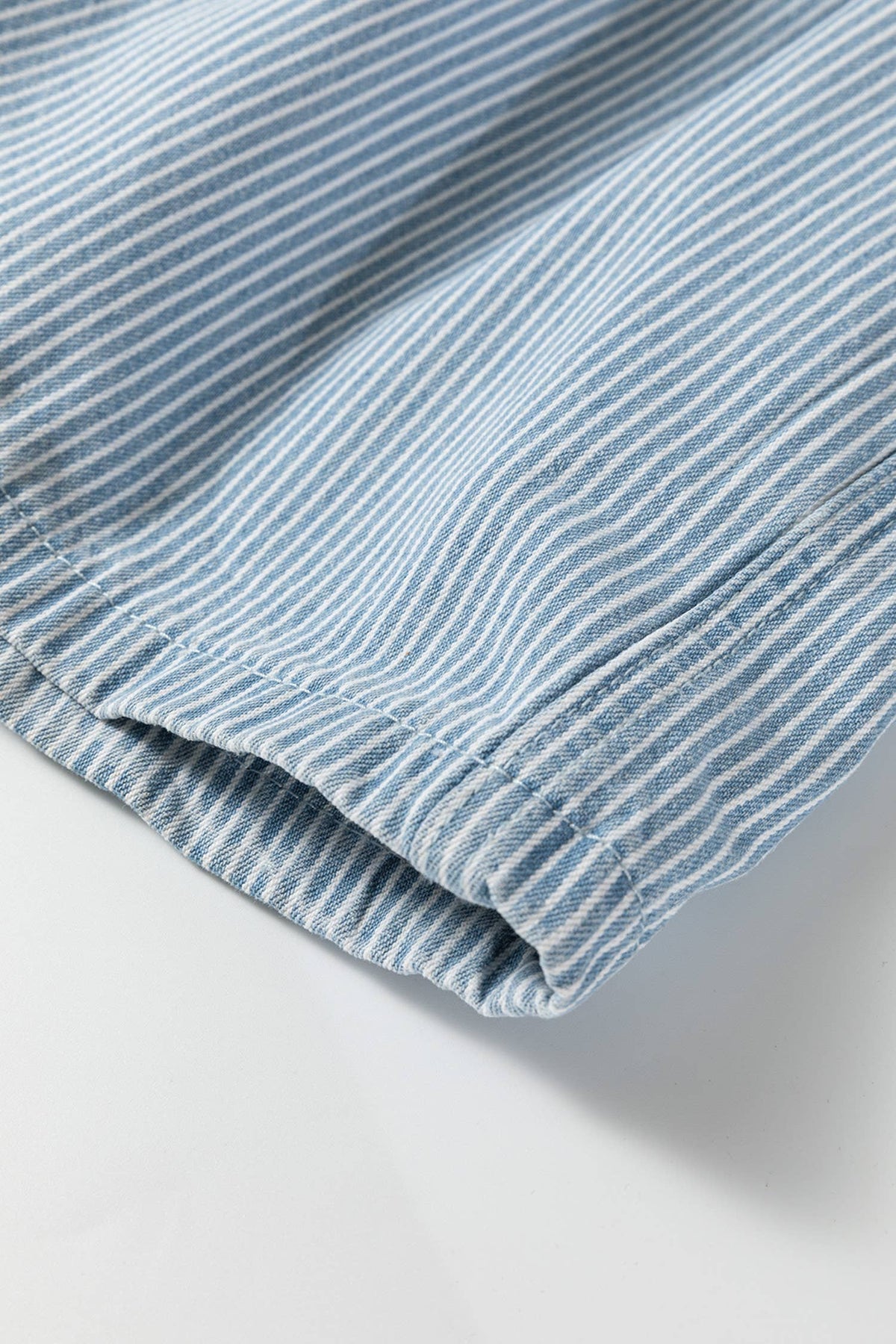 Denim Striped Shorts