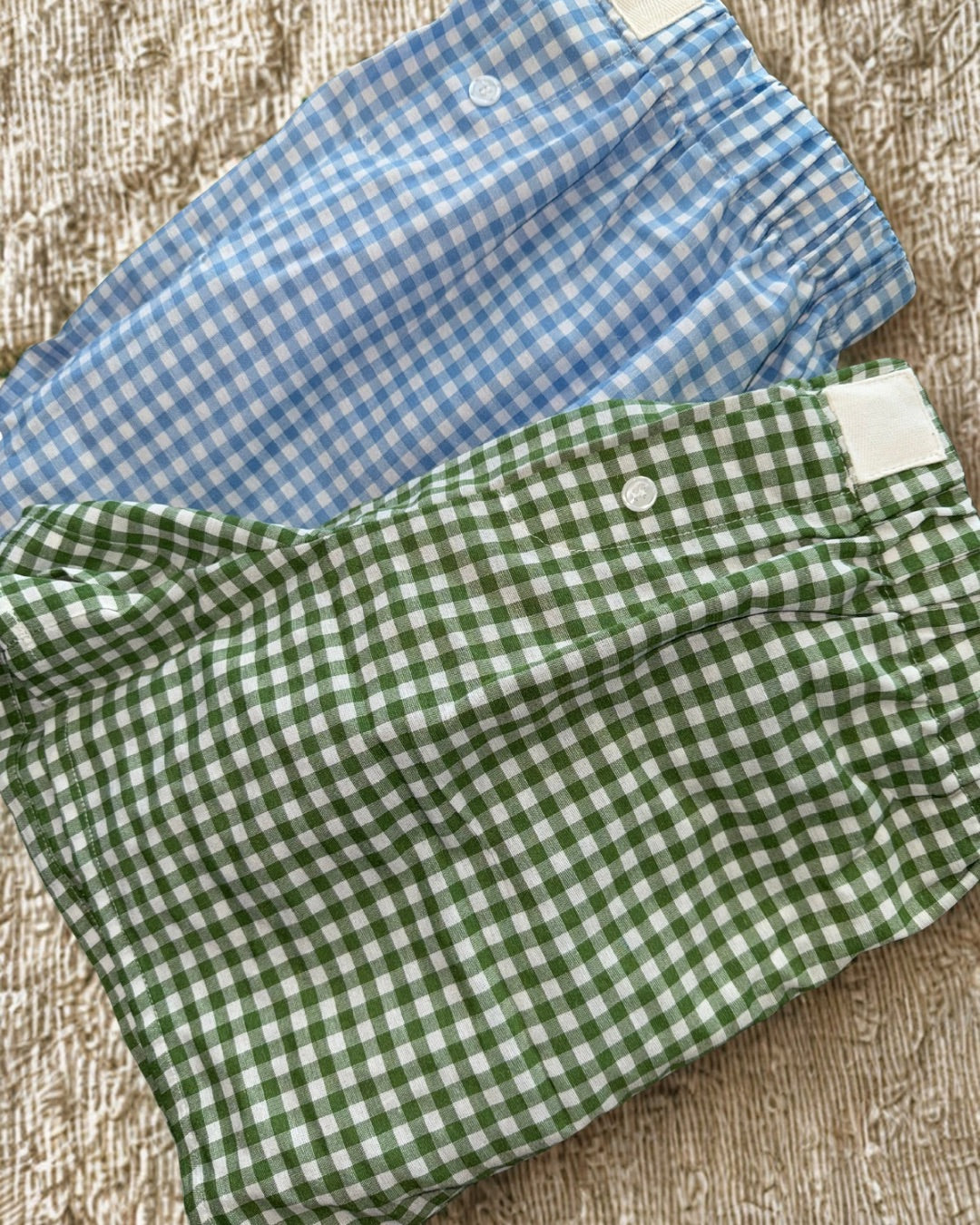 Heather Gingham High Waist Shorts