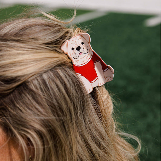 Bulldog Game Day Claw Clip