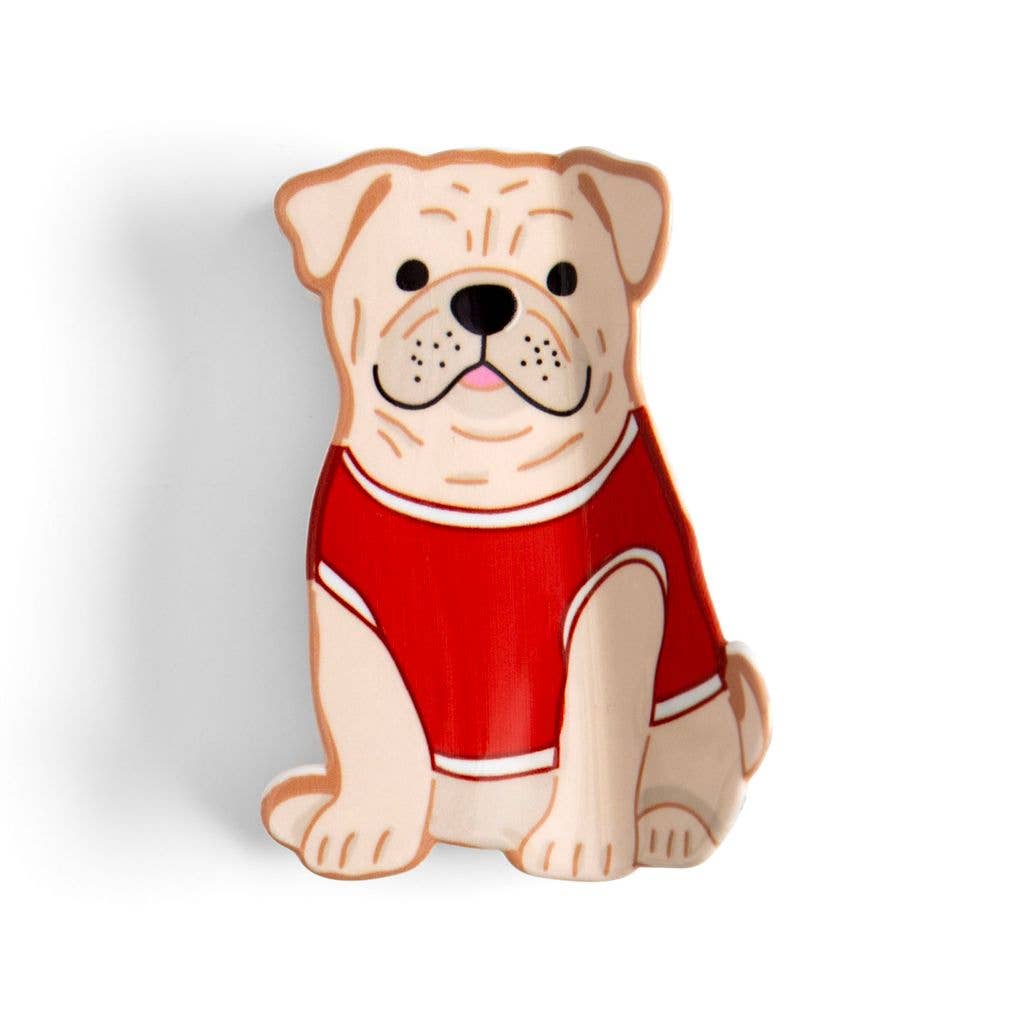 Bulldog Game Day Claw Clip